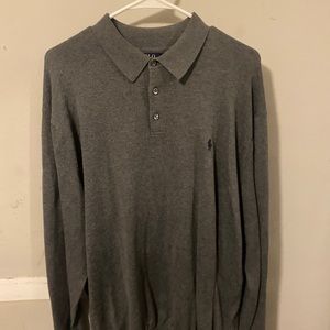 Polo Long Sleeve Shirt Grey Its new with no tags !